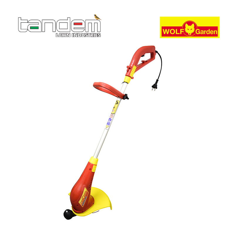 Wolf 650W Electric Edge Trimmer in yellow and red with a nylon head.