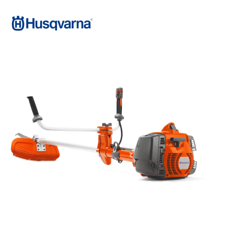 Husqvarna 555FRM professional petrol brushcutter for heavy-duty grass and vegetation clearing