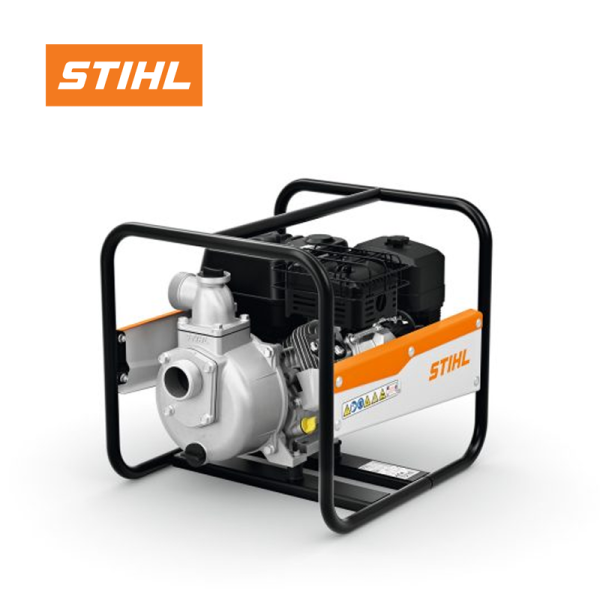 Powerful petrol water pump for irrigation and drainage with easy hose connections and dirt filter