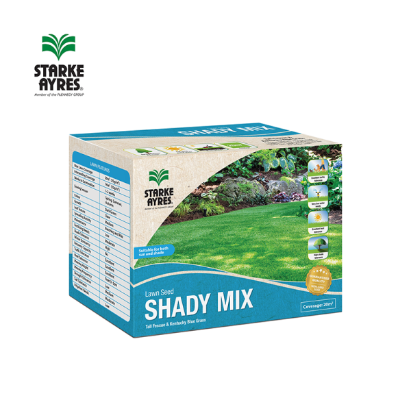 Lawn seed blend for shaded areas that stays green year-round