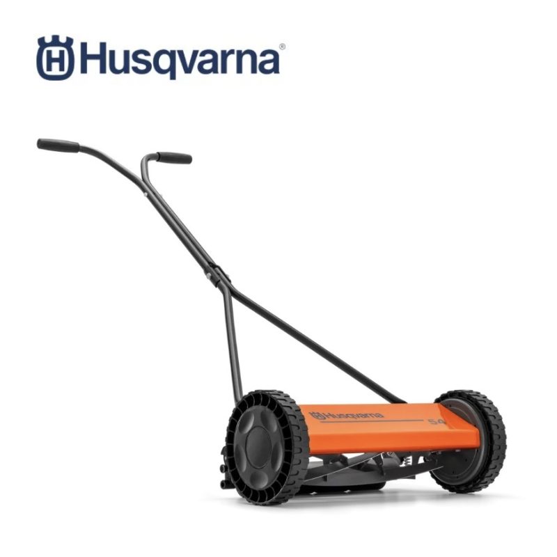 Husqvarna Exclusive 54 manual reel lawnmower with a 40 cm cutting width.