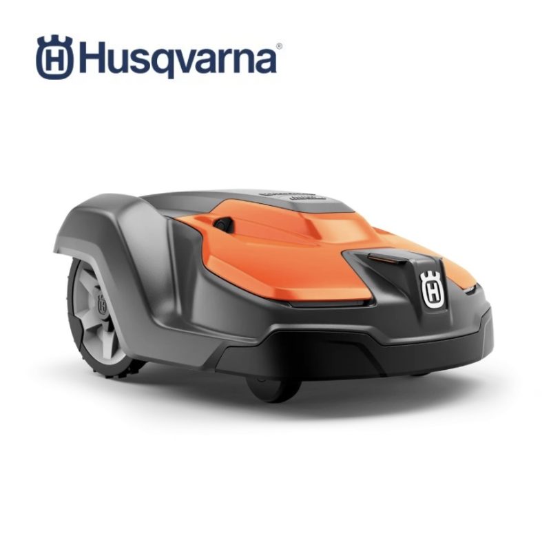 Husqvarna Automower 550 EPOS robotic lawnmower with virtual boundary technology for 10 000 m² areas.