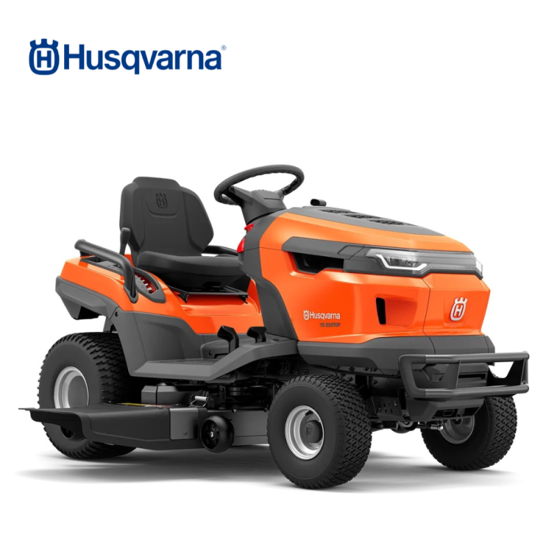 Husqvarna TS 222TDF petrol garden tractor with 122 cm ClearCut cutting deck