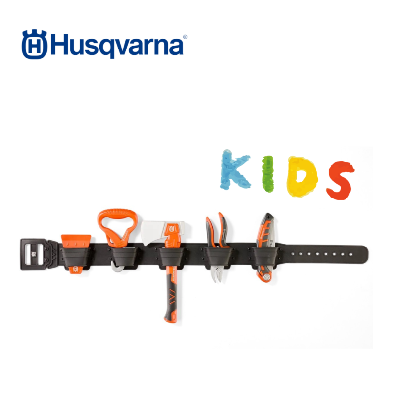 Little Logger Husqvarna Toy Tool Belt for kids outdoor pretend play