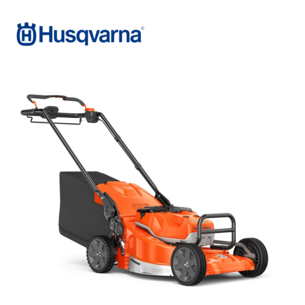 Professional Husqvarna LC 551iV cordless lawn mower with variable speed drive.