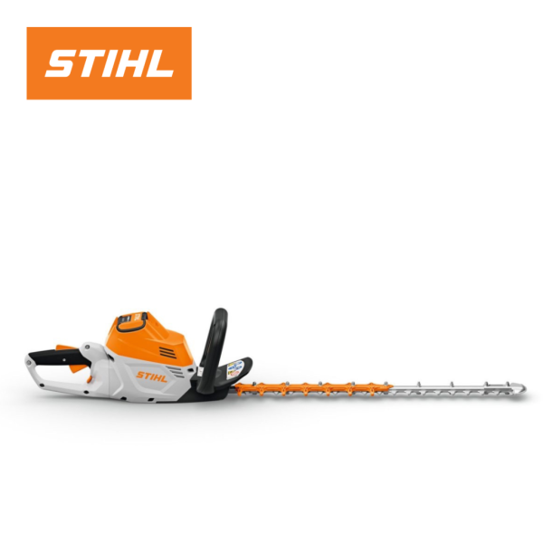 Professional STIHL cordless hedge trimmer designed for precise and efficient hedge maintenance.