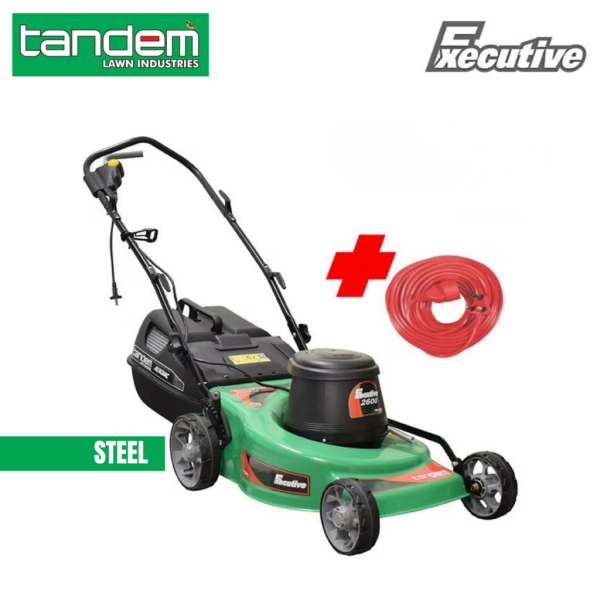 Durable steel lawnmower with powerful 2600W motor