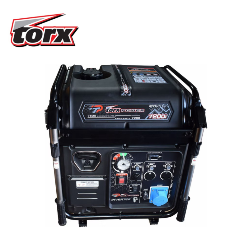 Torx 7200i petrol inverter generator with 7.5kW output and 459cc 4-stroke engine