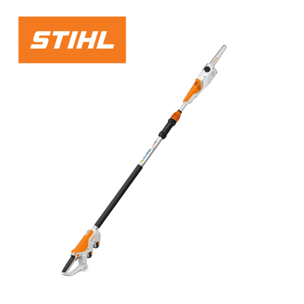 Lightweight STIHL HTA 30 cordless pole pruner for safe, efficient tree pruning and garden maintenance.