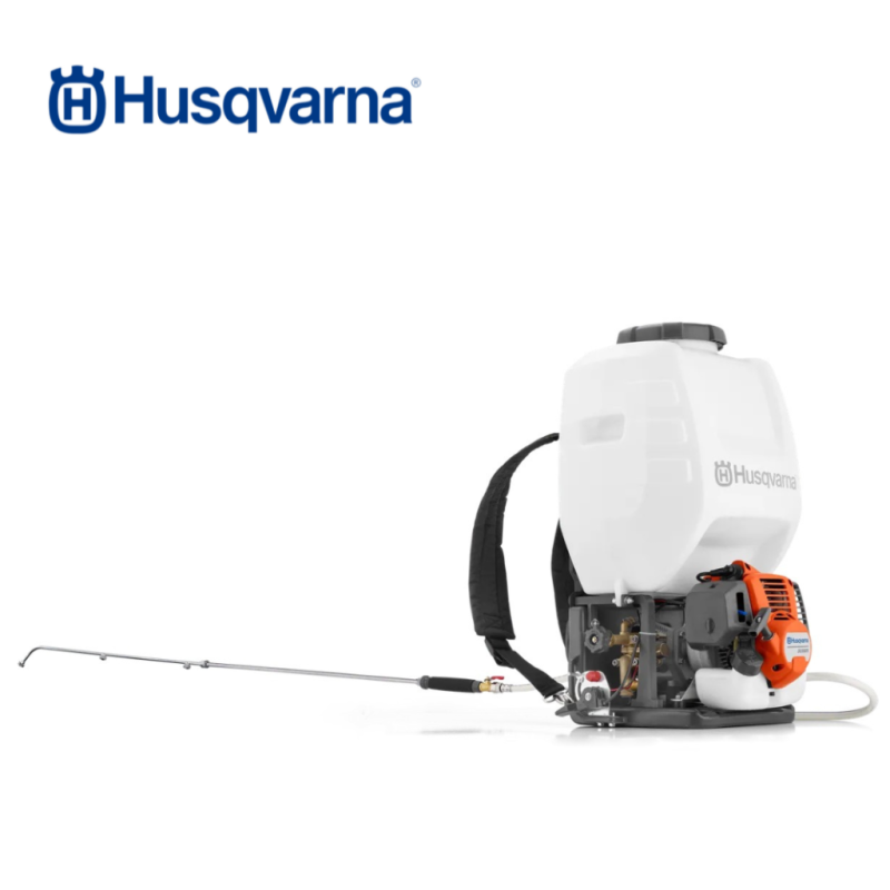 Husqvarna 321S25 professional petrol knapsack sprayer with large mixture tank and stainless steel spray lance